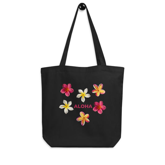 Aloha Plumeria Eco Tote Bag - Pink Aloha