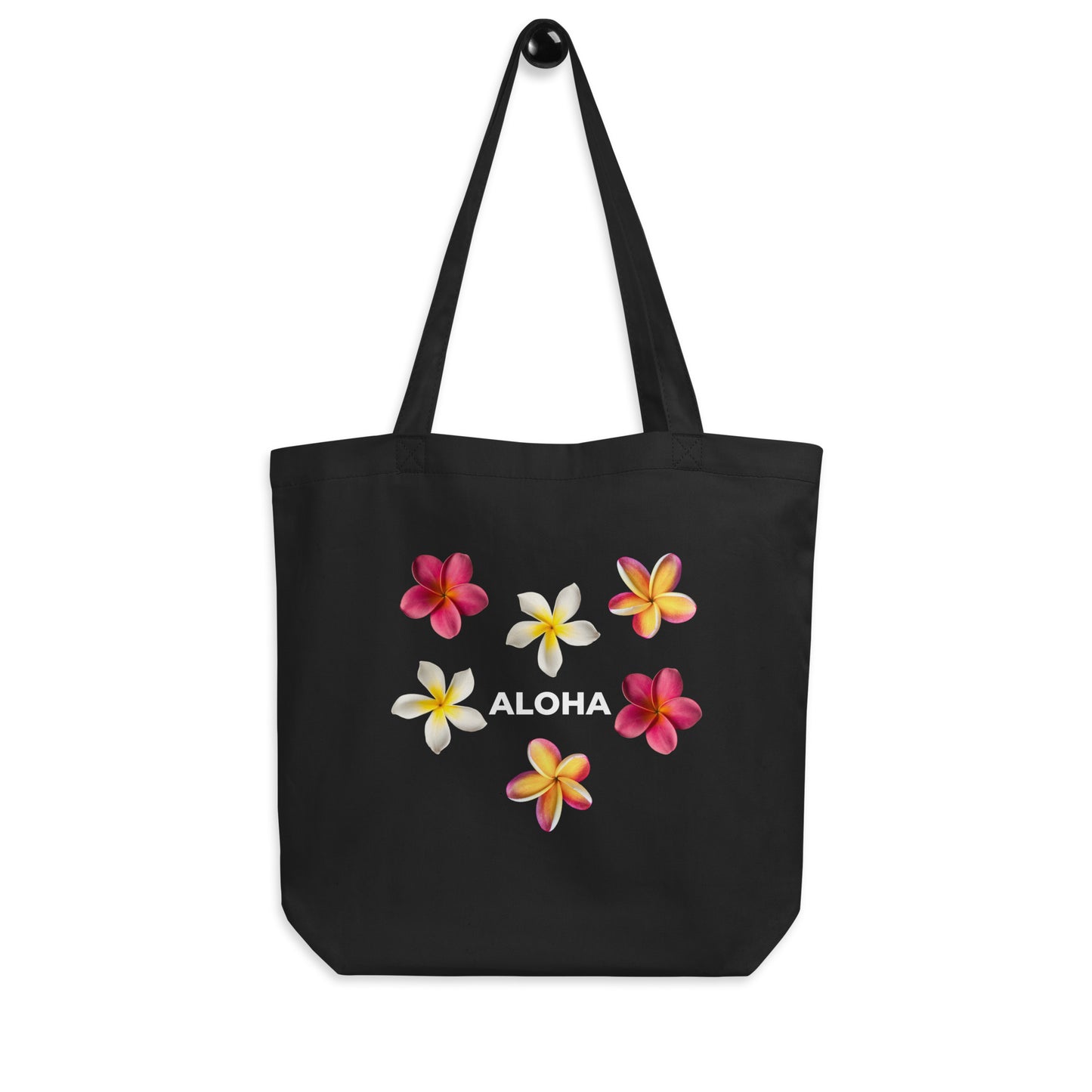Aloha Plumeria Eco Tote Bag - White Aloha