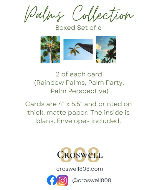 Palms Collection - Boxed Set of 6 Notecards