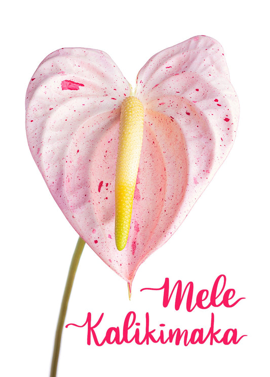 Notecard - Candy Cane Heart - Mele Kalikimaka