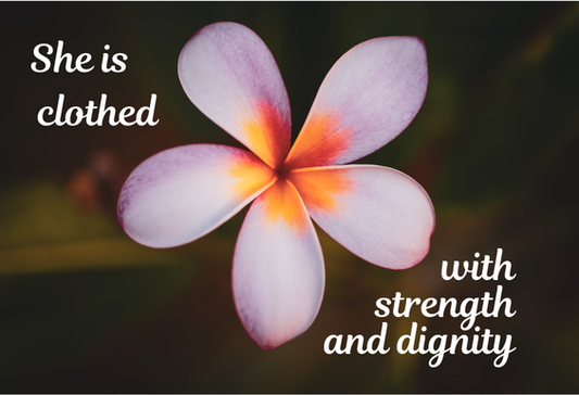 Notecard - Sun-Kissed Grace - Proverbs 31:25 (NLT)